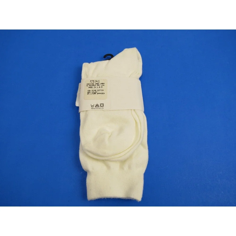 Talbots White Trouser Socks Size Large 9-11 [1 Pair]